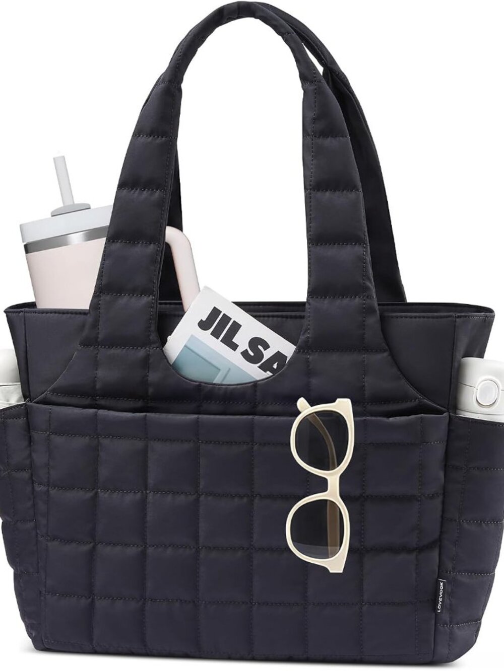 Tote Bag for Women, Lightweight Puffer Tote Bag with Compartments Quilted Should
